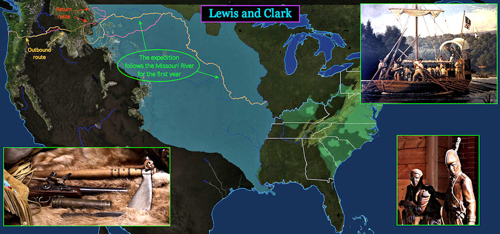 Lewis and Clark, 1804 map